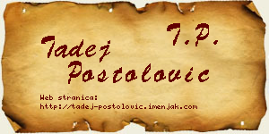 Tadej Postolović vizit kartica